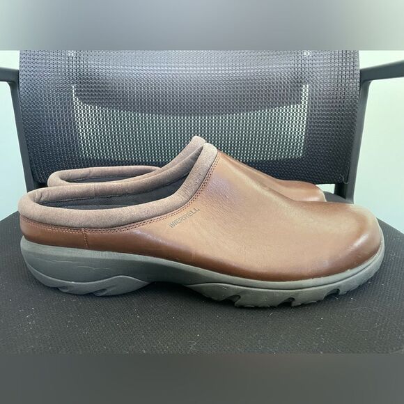 Merrell Men’s Encore Rexton AC Brown Leather Clogs Sz 15 - Picture 3 of 8